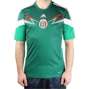 Adidas Green Mexico National Team 2013/2014 World Cup Soccer Climacool Jersey L